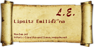 Lipsitz Emiliána névjegykártya